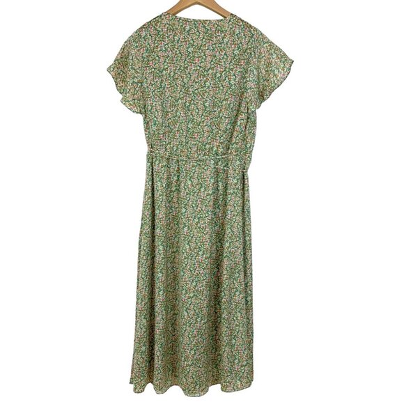 NWT Lost + Wander Wild Poppies Midi Wrap Dress - Picture 4 of 4